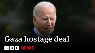 Joe Biden says deal is close to release Gaza hostages  BBC News [upl. by Sarkaria388]