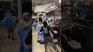 Theft caught on video at Nike Watts store in Los Angeles California [upl. by Berkeley]