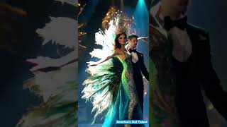 Beautiful girl and boy transform into gorgeous peacocks on Americas Got Talent stage talent [upl. by Akived554]