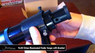 9x50 Orion Illuminated Finder Scope with Bracket [upl. by Tildi930]