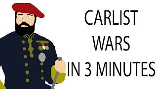 Carlist Wars  3 Minute History [upl. by Emmanuel]