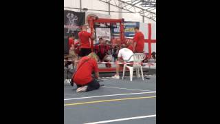 Dave Beattie Squats 380kg Raw at GPC British Championships [upl. by Sirraf382]