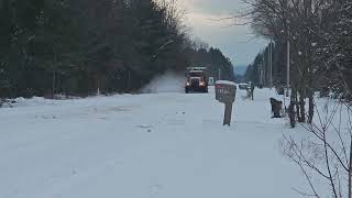 Kalkaska County Road Commission plowing my Rd on 112923 [upl. by Atiz]