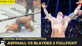 Fans Cam Aspinall Knockout Blaydes full fight ufc304 [upl. by Opiak]