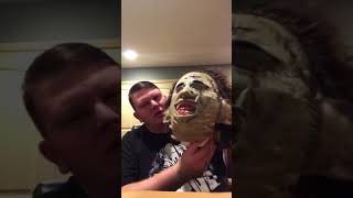 My JackOLantern And Trick Or Treat Studios Leatherface 1974 Killing Mask Review [upl. by Norramic]