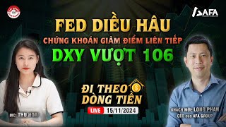 FED DIỀU HÂU CHỨNG KHOÁN GIẢM ĐIỂM LIÊN TIẾP DXY VƯỢT 106  ĐTDT 15112024 [upl. by Ahsienel]