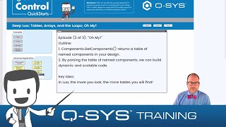 QSYS Control QuickStarts Tables Arrays and the Loops Oh My Part 3 of 3 [upl. by Nerahs]