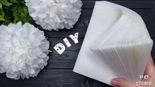 How to make Easy Tissue Paper Flowers DIY Paper Craft Tutorial [upl. by Abdulla]