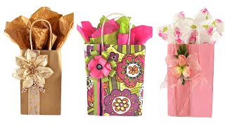 How To Put Tissue Paper In A Gift Bag QUICK AND EASY [upl. by Jessika]