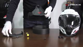 NEXX Helmets XD1  Video Tutorial  How to Place the Peak Extensor [upl. by Shiller]