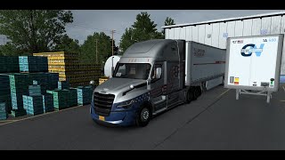 ATS 152 update  RE Garrison  Freightliner Cascadia 5th Generation  HarrisonAR to JonesbroAR [upl. by Yrtnahc]