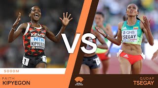 Tsegay vs Kipyegon  World Athletics Championships Wins [upl. by Natanhoj]