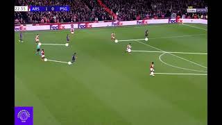 William Saliba vs PSG Arsenal vs PSG arspsg saliba arsenal psg saka martinelli timber afc [upl. by Alesig]