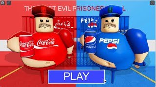 COCACOLA BARRY Vs PEPSI BARRY in BARRY’S PRISON RUN roblox scaryobby [upl. by Amery]