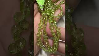 Stunning Peridot Briolettes faceted 8quot strands [upl. by Kare]