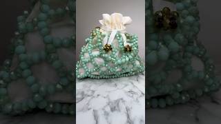 Net shaped crystal beaded bag beadedbag beadedhandbag handbag [upl. by Valdas]