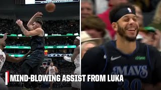 LUKA DONCIC DOES IT AGAIN 😱 Highlight worthy dime to Seth Curry for a corner 3 🤩  NBA on ESPN [upl. by Harmon147]