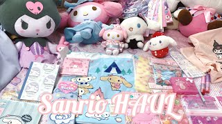 HUGE SANRIO HAUL Cinnamoroll My Melody Kuromi Toys Clothes Stationery and MORE [upl. by Kapor]