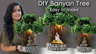 DIY Easy Banyan tree Making at home  shree Swami samarth Vata Vriksh [upl. by Nivrac]