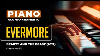 Evermore Beauty and the Beast  Piano playback for Cover  Karaoke [upl. by Aznofla46]