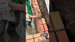 Laying the Red Bricks  Daily Construction Work shorts shortvideo [upl. by Jonme]