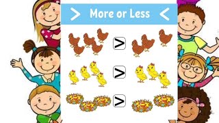 learn moreless for kidswhat is more than and less than1class math worksheet for kids [upl. by Sutit]