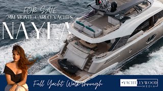 24 mt NAYLA Yacht for Sale – Full Walkthrough of this Monte Carlo Superyacht  Smart Yachts [upl. by Assirroc]