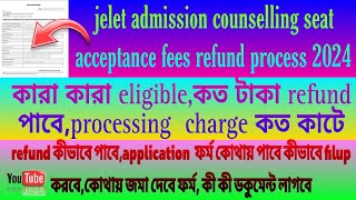 jelet 2024 admission counselling seat acceptance fees refund processeligible criteriahow to apply [upl. by Sadinoel]