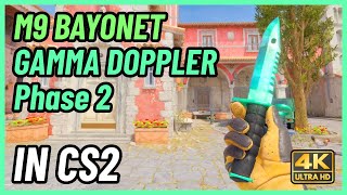 ★ CS2 M9 Bayonet Gamma Doppler Phase 2  CS2 Knife InGame Showcase 4K [upl. by Chaworth]