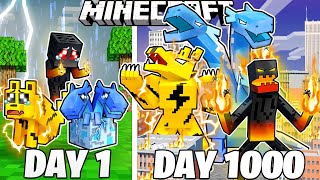 I Survived 1000 Days as ELEMENTAL CREATURES in Minecraft [upl. by Eissahc]