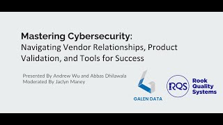 Mastering Cybersecurity Webinar [upl. by Hpeseoj939]