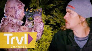 POTENT Bigfoot Stench Leads into Woods  Jack Osbourne’s Night of Terror Bigfoot  Travel Channel [upl. by Fuhrman]