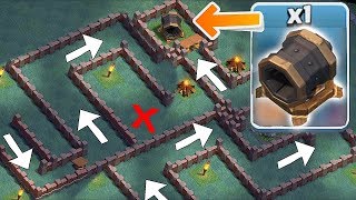 GIANT CANNON MAZE BASE  clash of clans  TROLL BASE [upl. by Seugirdor]