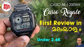 CASIO AE1200WH Malayalam Review  Casio Royale First review in Malayalam shorts casio watch [upl. by Nadda]