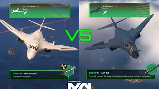 TU160M Bomber VS B1B Lancer Bomber  Bombers Comparison  Modern Warships [upl. by Douville]