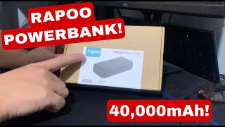 Rapoo powerbank 40000mAh  WB40 Pro102 UNBOXING amp FIRST IMPRESSION [upl. by Fawcette]