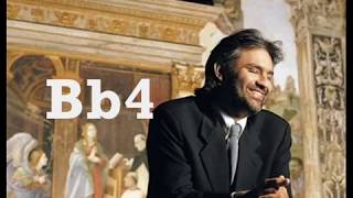 Andrea Bocelli Vocal Range C2D5 [upl. by Sliwa]