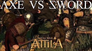 Total War Attila 13 Mechanics  Uar Warriors vs Bucellarii Guard Axemen FAW ON [upl. by Anrat]