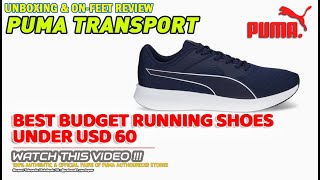 Unboxing amp review on feet PUMA TRANSPORT RUNNING SHOES 100 ORIGINAL ASLI amp RESMI ANTI KW [upl. by Anived635]