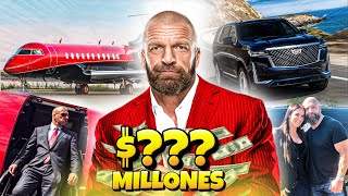 Así es la vida lujosa de Triple H  Coches Mansiones Yates Relojes Fortuna [upl. by Yerbua]