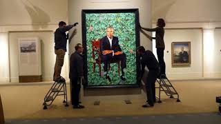 Installation of the Obama Portraits [upl. by Sherm]