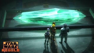 Star Wars Rebels Saw Gerrera Ezra amp Sabine finds a huge Kyber Crystal [upl. by Camp]