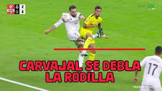 Carvajal enciende las alarmas y se marcha entre lágrimas con un problema en la rodilla [upl. by Yboj]