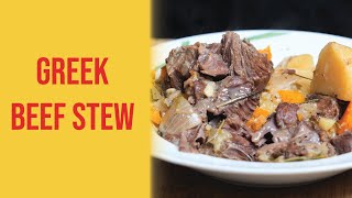 Greek beef stew recipe Moschari lemonato Amazing greek food [upl. by Ayoj421]