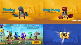 Rocky New Character 20 Level Max Parimal King Rocky Skin Zooba Squad Gameplay [upl. by Ohploda]