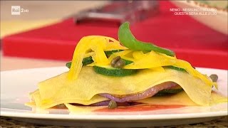 Lasagna aperta con verdure  I Fatti Vostri 04052017 [upl. by Anirec]