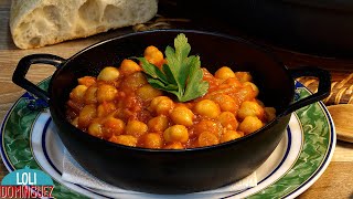 GARBANZOS CON TOMATE RECETA SALUDABLE NUTRITIVA Y FÁCIL Loli Domínguez  Recetas Paso a paso [upl. by Aihceyt320]