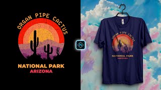 Natural TShirt Design For Redbubble in Photoshop Tutorial [upl. by Nelrah53]