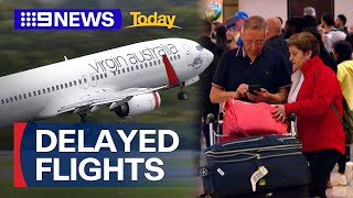 Data shows which airlines have the most flight delays  9 News Australia [upl. by Nivahb306]