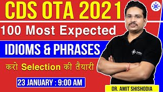 CDS OTA 1 2021 English Idioms and Phrases  CDS Marathon  Online Benchers  Amit Sir [upl. by Ahpla]